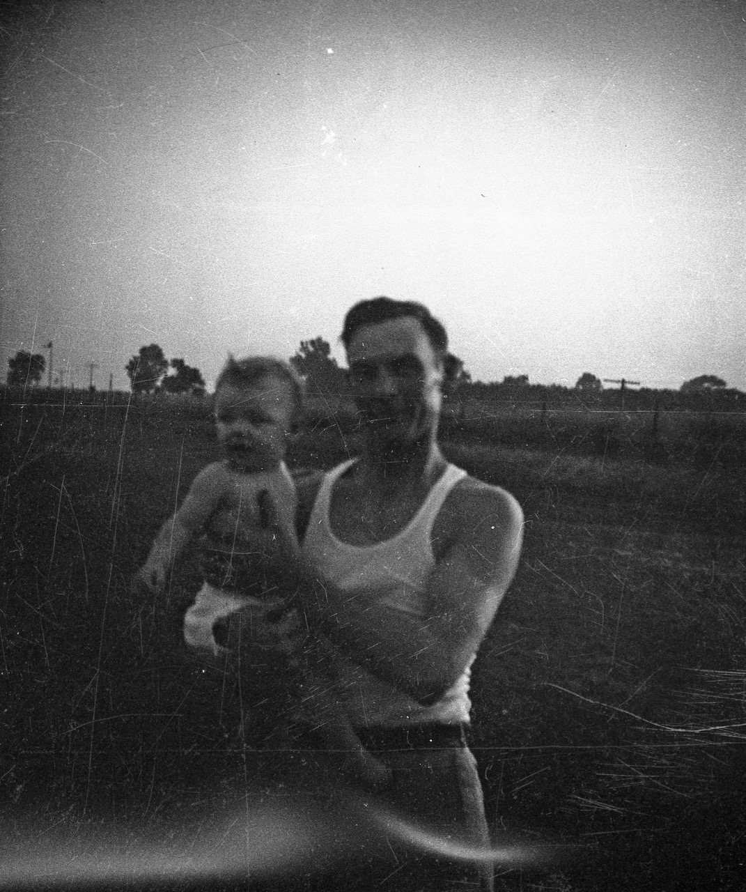 Grandpa Saylor and Sherry Indiana farm 1949_2